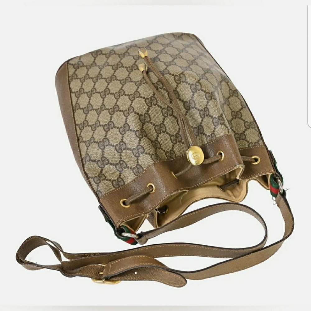 Gucci Gg Pattern Sherry Drawstring Shoulder Bag - image 6